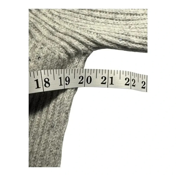 NEW Michael Stars Laurel Sequin Gray Wrap Sweater V-Neck Size‎ Small Petite NWOT - Picture 6 of 9